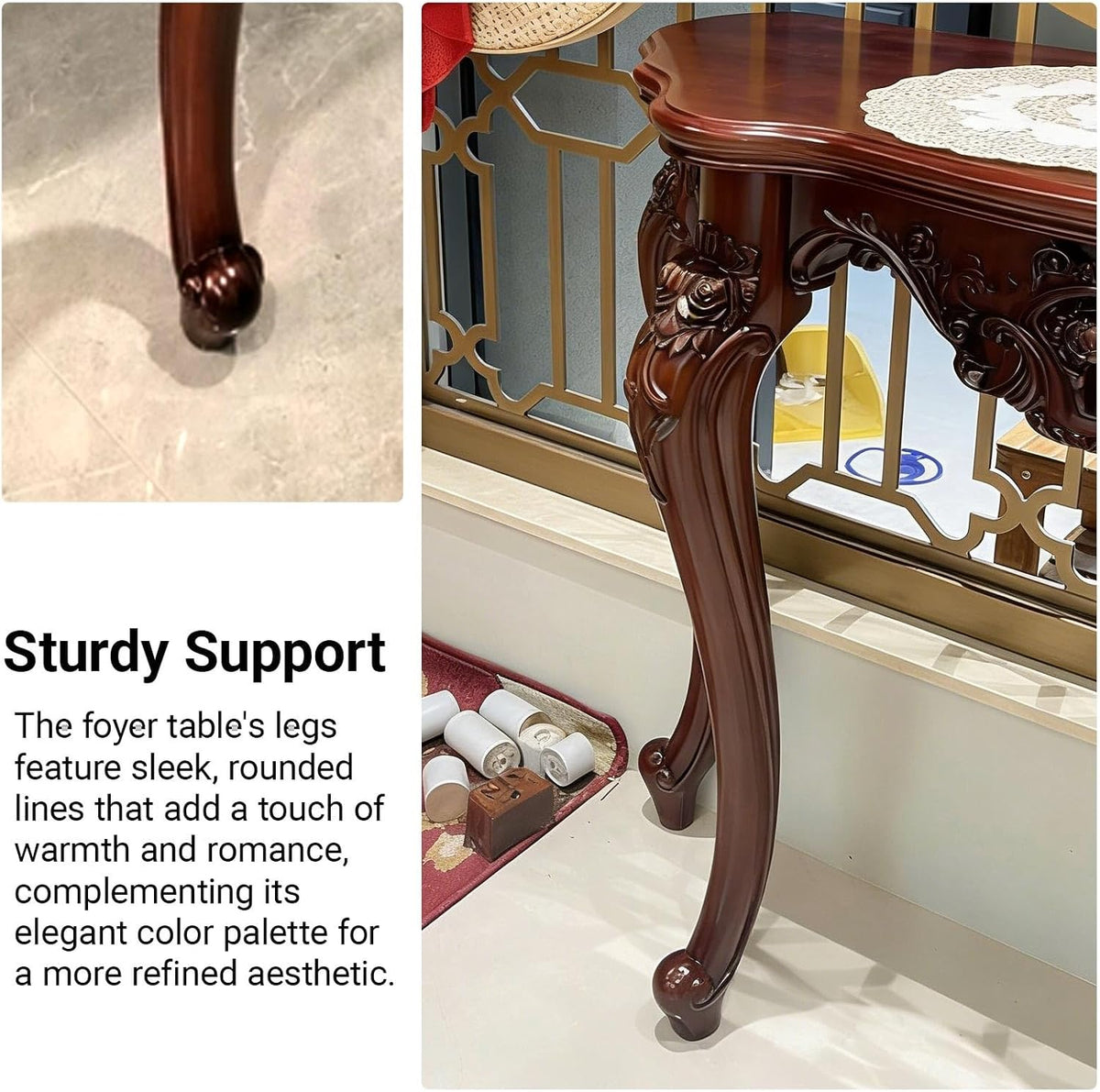 Vintage Console Table for Entryway and Living Room