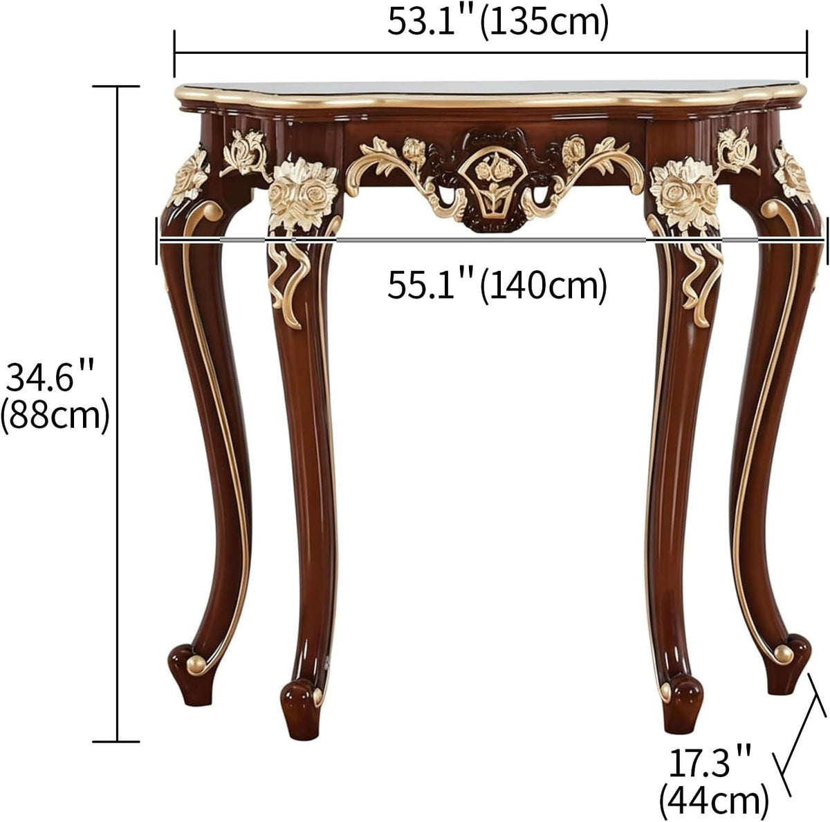 Vintage Console Table for Entryway and Living Room
