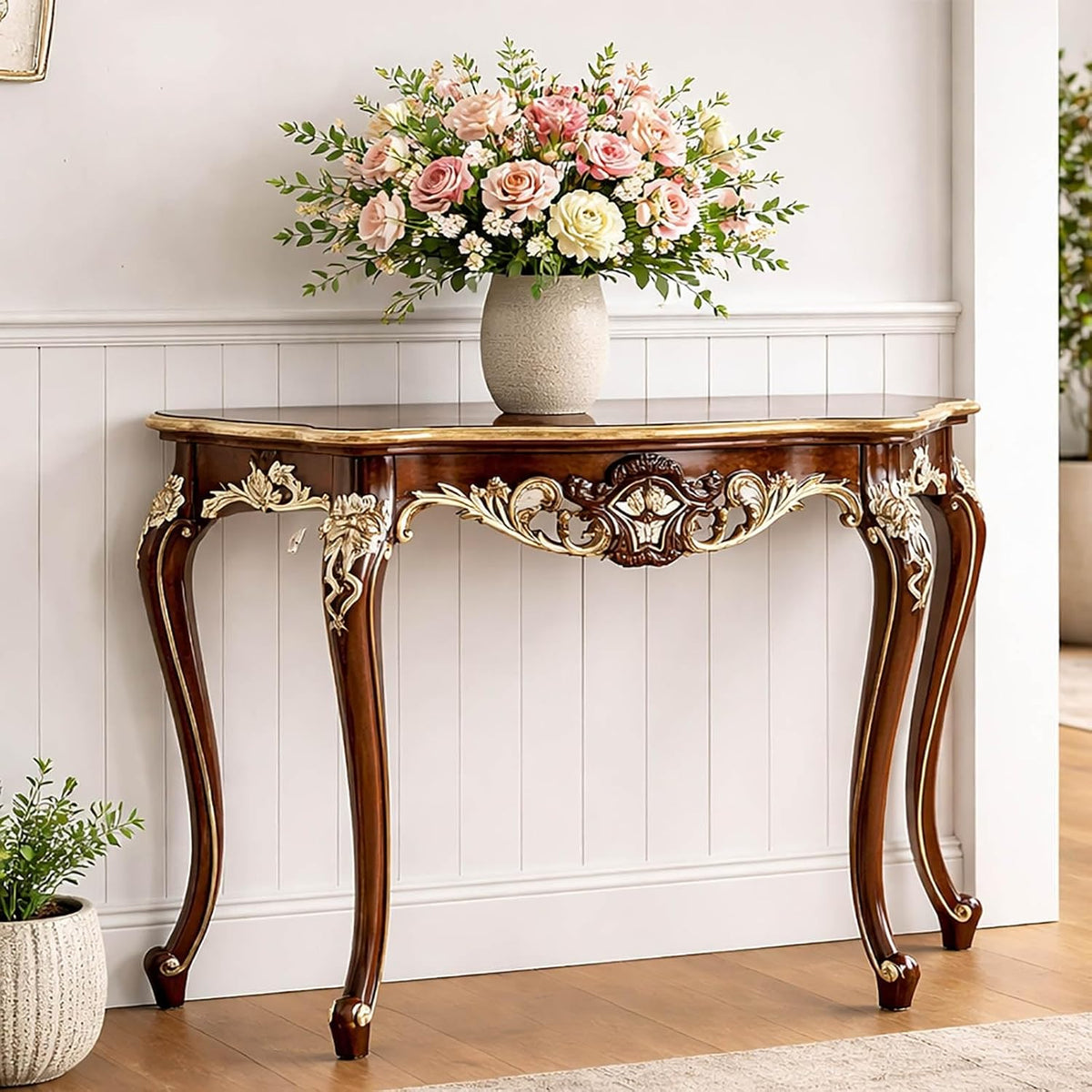 Vintage Console Table for Entryway and Living Room