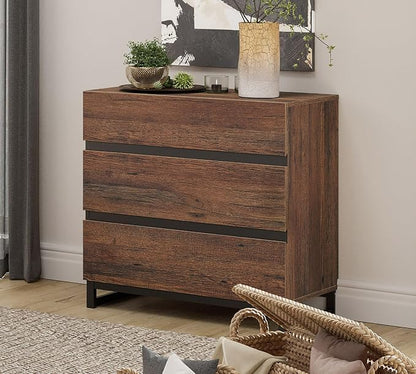 Modern Wooden Nightstand with Drawers for Bedroom