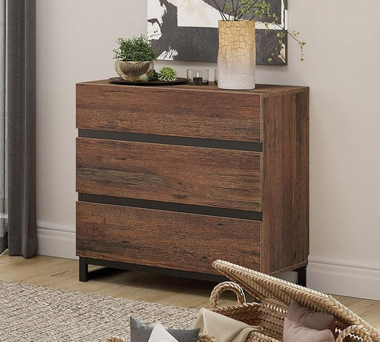 Modern Wooden Nightstand with Drawers for Bedroom